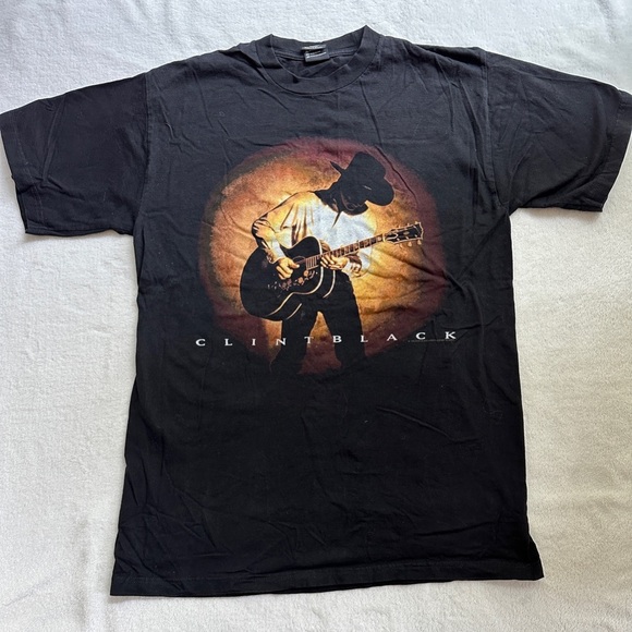 Vintage 90’s Clint Black 1995 World Tour Concert Tee Cotton Collector T-Shirt XL - Picture 1 of 6